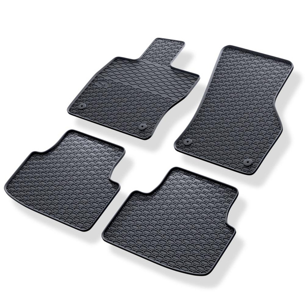 Alfombrillas de goma adecuadas para Skoda Octavia IV Familiar, Liftback (2019-....) - alfombras para coche - negro - 4 unidades