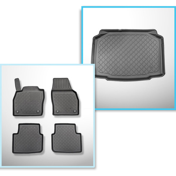 Conjunto de alfombrilla para maletero y alfombrillas para el interior del coche 