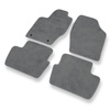 Alfombrillas de Velour adecuadas para Citroen C4 I Hatchback, Berlina (2004-2013) - alfombras para coche - Premium color gris