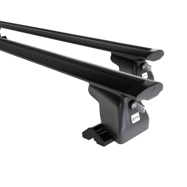 Portaequipajes de techo adecuadas para Dodge Caravan Monovolumen (2001-2007) - baca negra para coche - barras para techo de coche - perfil en T - aluminio