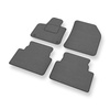 Alfombrillas de Velour adecuadas para Citroen C5 Aircross SUV (2017-....) - alfombras para coche - Premium color gris