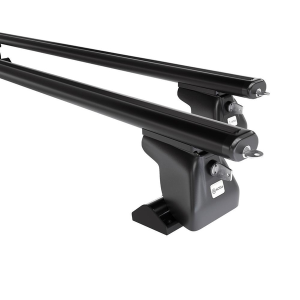 Portaequipajes de techo adecuadas para Peugeot Traveller Bus (2016-....) - baca negra para coche - barras para techo de coche - puntos de montaje - aluminio