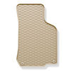 Alfombrillas de goma adecuadas para Volkswagen Jetta IV (1998-2005) - alfombras para coche - beige