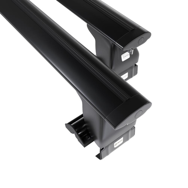 Portaequipajes de techo adecuadas para Volkswagen Jetta mk VI Berlina (2011-2018) - baca negra para coche - barras para techo de coche - sin puntos de montaje - aluminio