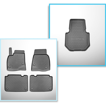 Conjunto de alfombrilla para maletero y alfombrillas para el interior del coche 