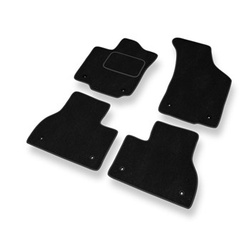 Alfombrillas de Velour adecuadas para Volkswagen Phaeton Berlina (2002-2016) versión corta - alfombras para coche - Premium color negro