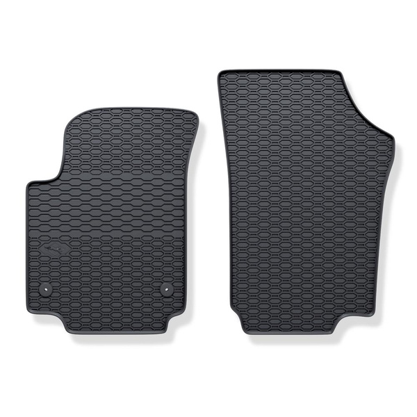 Alfombrillas de goma adecuadas para Skoda Citigo Hatchback (2011-2020) - alfombras para coche - negro - 2 unidades