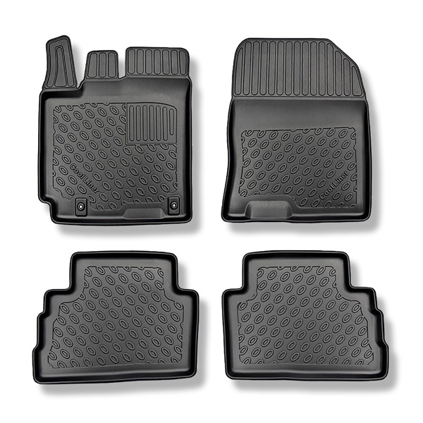 Alfombrillas de TPE adecuadas para Hyundai Kona SUV (11.2017-....) - no para la versión eléctrica y híbrida - alfombras para coche