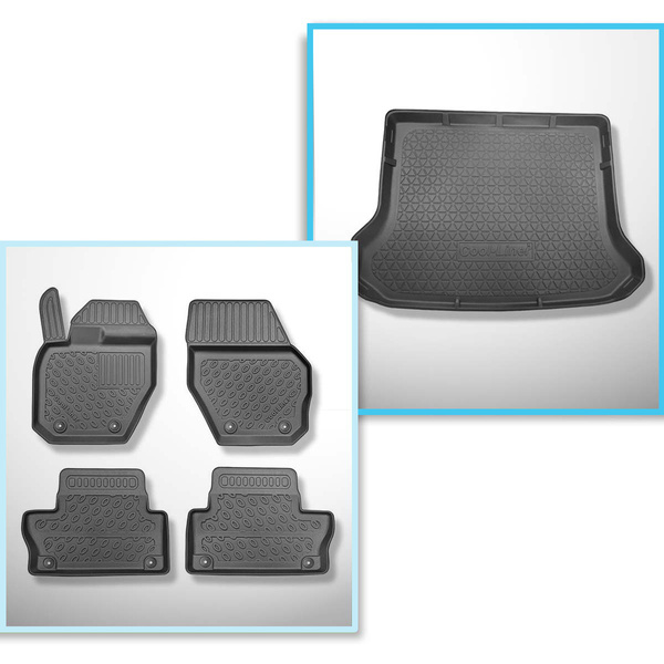 Conjunto de alfombrilla para maletero y alfombrillas para el interior del coche TPE PREMIUM para: Volvo XC60 I SUV (10.2008-06.2017)