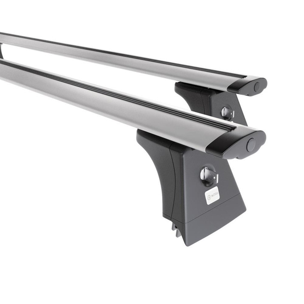 Portaequipajes de techo adecuadas para Opel Corsa D Hatchback (2007-2014) - baca plata para coche - barras para techo de coche - puntos de montaje - aluminio