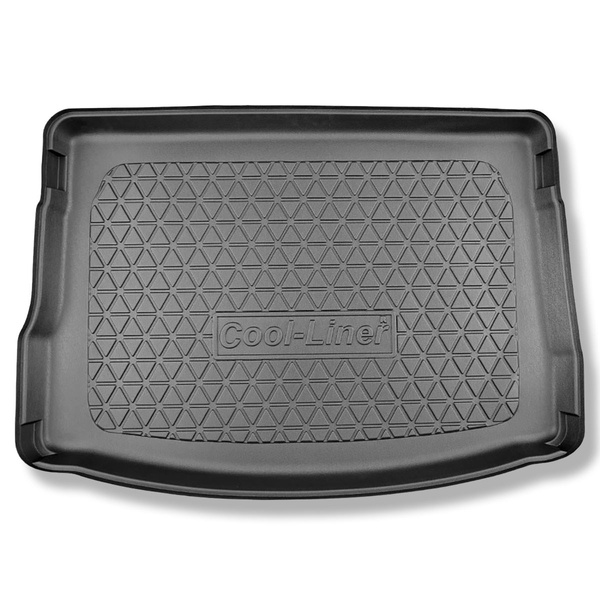 Alfombra para maletero adecuada para Seat Leon IV KL Hatchback (03.2020-....) - Protector maletero - Alfombrilla maletero antideslizante - maletero superior; piso móvil en la posición más alta; también para híbridos