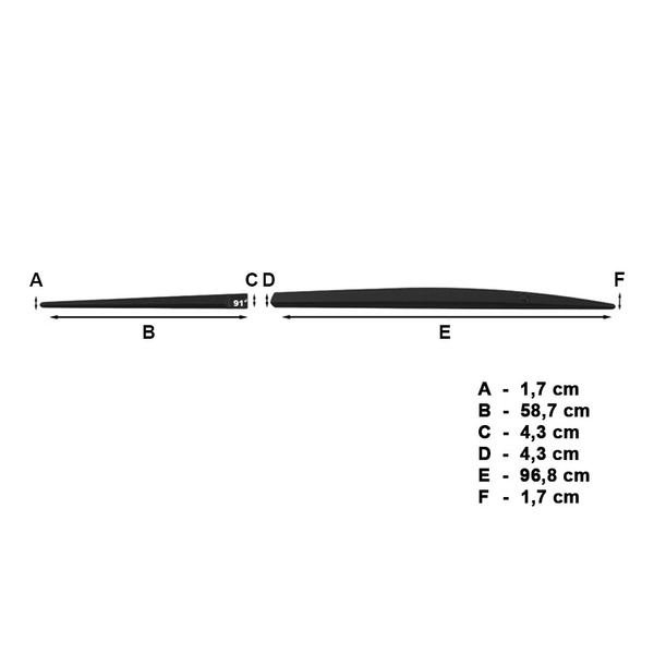 Protectores laterales negros para el coche Lancia Ypsilon Hatchback (2013-....)