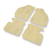 Alfombrillas de Velour adecuadas para Daewoo Matiz Hatchback (1998-2008) - alfombras para coche - Premium color beige