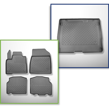 Conjunto de alfombrilla para maletero y alfombrillas para el interior del coche 