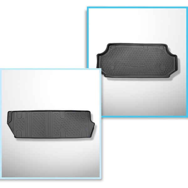 Conjunto de alfombrilla para maletero y alfombrillas para el interior del coche TPE para: Mercedes-Benz Vito BASE Tourer (10.2014-....) - tras la tercera fila de asientos; versión larga (distancia entre ejes 3.200 mm, longitud del coche 5.140 mm); sedili