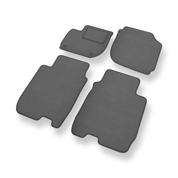 Alfombrillas de Velour adecuadas para Honda HR-V II SUV (2015-2021) - alfombras para coche - Premium color gris