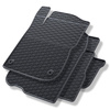 Alfombrillas de goma adecuadas para Peugeot 2008 SUV (2013-2019) - alfombras para coche - negro - 4 unidades