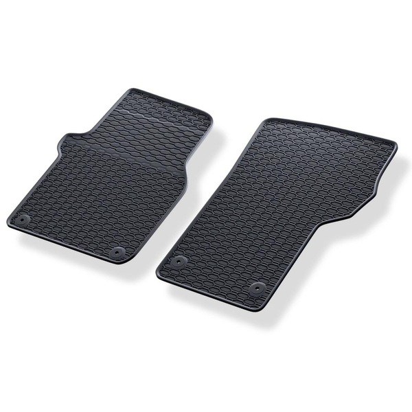 Alfombrillas de goma adecuadas para Volkswagen Crafter II Furgoneta (2017-....) - alfombras para coche - negro - 2 unidades