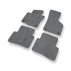 Alfombrillas de Velour adecuadas para Volkswagen Passat B7 Berlina, Variant (2010-2014) - alfombras para coche - Premium color gris