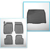 Conjunto de alfombrilla para maletero y alfombrillas para el interior del coche TPE para: Peugeot 2008 II SUV (01.2020-....) - maletero inferior; bajo / sin base móvil en el maletero (con y sin subwoofer); no para la versión eléctrica y híbrida