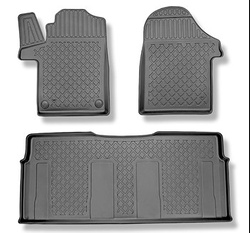 Alfombrillas de TPE adecuadas para Mercedes-Benz Vito W447 Furgoneta (10.2014-....) - todas las versiones de equipamiento; sin la tercera fila - alfombras para coche