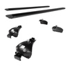 Portaequipajes de techo adecuadas para Skoda Enyaq iV SUV (2021-....) - baca negra para coche - barras para techo de coche - railing integrado - aluminio