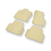 Alfombrillas de Velour adecuadas para Skoda Octavia IV Familiar, Liftback (2019-....) - alfombras para coche - Premium color beige