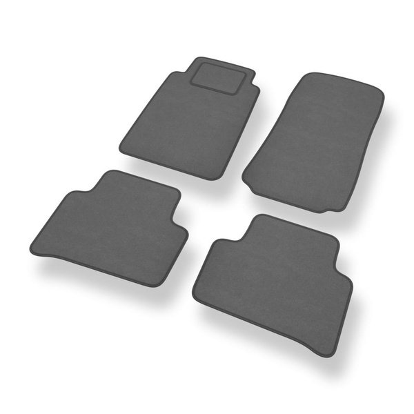 Alfombrillas de Velour adecuadas para Mercedes-Benz C klasa W202 Familiar, Berlina (1997-2003) - alfombras para coche - Premium color gris