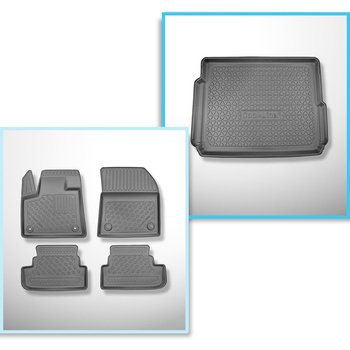 Conjunto de alfombrilla para maletero y alfombrillas para el interior del coche 