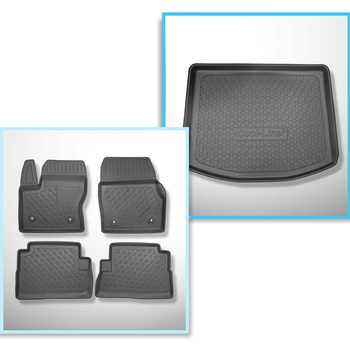 Conjunto de alfombrilla para maletero y alfombrillas para el interior del coche TPE PREMIUM para: Ford Kuga II SUV (02.2013-03.2020) - para todos los modelos