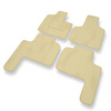 Alfombrillas de Velour adecuadas para Chrysler Grand Voyager III Monovolumen (1996-2000) - alfombras para coche - Premium color beige