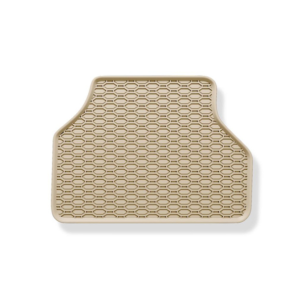 Alfombrillas de goma adecuadas para BMW 5 E60, E61 Berlina, Touring (2003-2010) - alfombras para coche - beige - 4 unidades