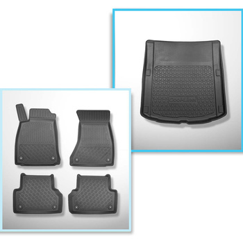 Conjunto de alfombrilla para maletero y alfombrillas para el interior del coche TPE PREMIUM para: Audi A5 F5 Sportback (10.2016-....)