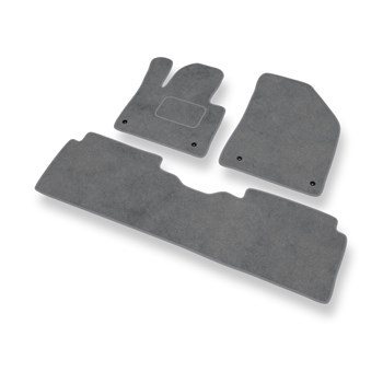 Alfombrillas de Velour adecuadas para Citroen C5 III (2008-2017) - alfombras para coche - Premium color gris