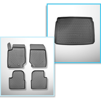 Conjunto de alfombrilla para maletero y alfombrillas para el interior del coche 