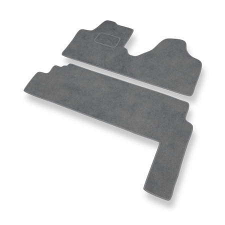 Alfombrillas de Velour adecuadas para Fiat Scudo II (2007-2016) - alfombras para coche - Premium color gris
