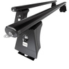 Portaequipajes de techo adecuadas para Fiat Ducato Furgoneta (1996-2005) - baca negra para coche - barras para techo de coche - puntos de montaje - aluminio