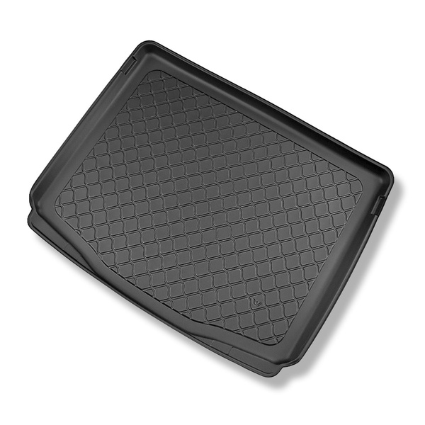 Alfombra para maletero adecuada para Ford Kuga III SUV (04.2020-....) - Protector maletero - Alfombrilla maletero antideslizante - con rueda de repuesto provisional o kit de reparación; también para híbridos