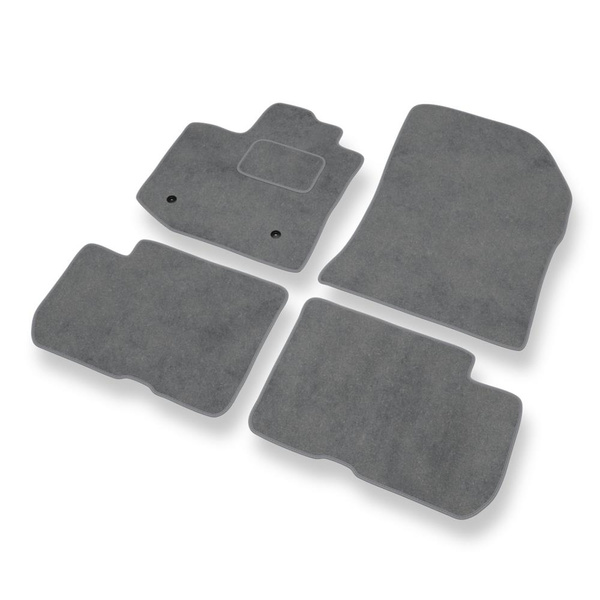 Alfombrillas de Velour adecuadas para Dacia Dokker Furgoneta (2012-2021) - alfombras para coche - Premium color gris