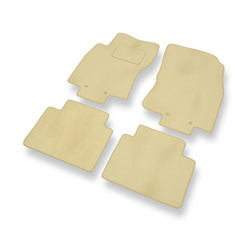 Alfombrillas de Velour adecuadas para Nissan X-trail III SUV (2013-2022) - alfombras para coche - Premium color beige
