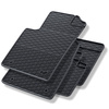 Alfombrillas de goma adecuadas para Fiat 500 Hatchback (2007-2024) - alfombras para coche - negro - 4 unidades