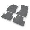 Alfombrillas de Velour adecuadas para Audi A5 I 8T Coupé, Cabrio (2007-2016) 3 puertas - alfombras para coche - Premium color gris