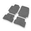 Alfombrillas de Velour adecuadas para Renault Clio III Sport Tourer, Hatchback (2005-2013) - alfombras para coche - Premium color gris