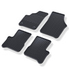 Alfombrillas de goma adecuadas para Seat Mii electric Hatchback (2019-2020) - alfombras para coche - negro - 4 unidades