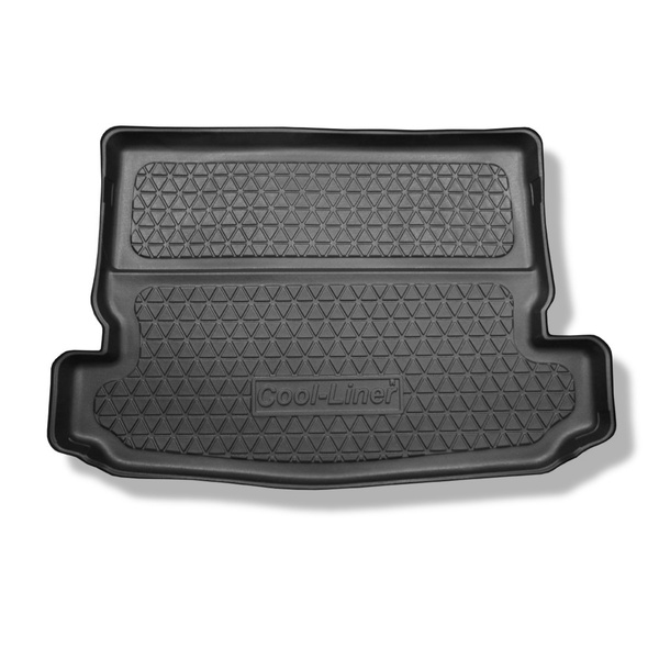 Alfombra para maletero adecuada para Nissan X-Trail III T32 SUV (08.2014-....) - Protector maletero - Alfombrilla maletero antideslizante - 7 plazas; 3a fila abatible