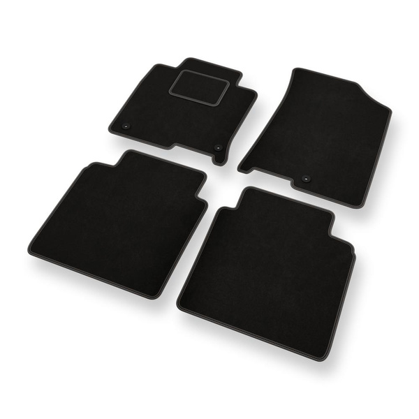 Alfombrillas de Velour adecuadas para Kia Optima IV Familiar, Berlina (2015-2019) - alfombras para coche - Premium color negro