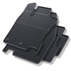 Alfombrillas de goma adecuadas para Nissan Qashqai II Crossover (2014-2021) - alfombras para coche - negro - 4 unidades