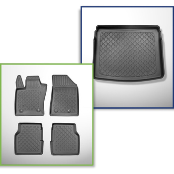 Conjunto de alfombrilla para maletero y alfombrillas para el interior del coche 