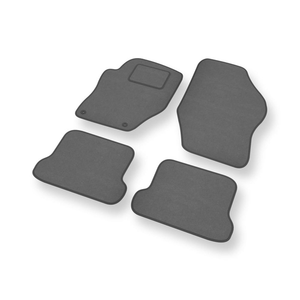 Alfombrillas de Velour adecuadas para Peugeot 308 CC Cabrio (2008-2014) - alfombras para coche - Premium color gris