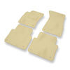 Alfombrillas de Velour adecuadas para Audi A8 II D3 Sedan (2002-2010) versión larga - alfombras para coche - Premium color beige